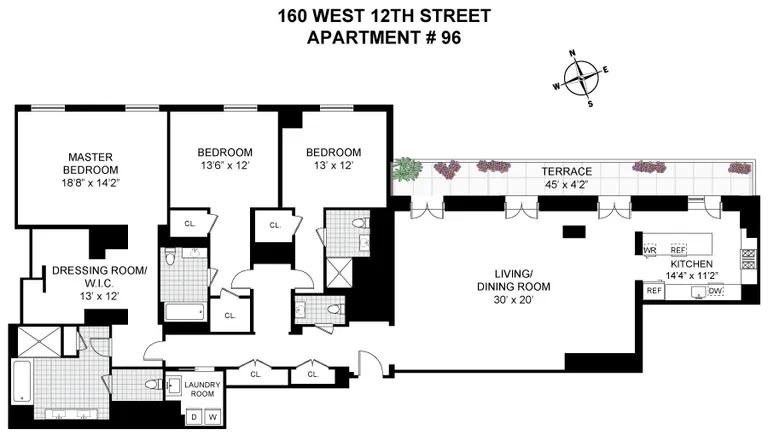 160 West 12th Street, 96 | floorplan | View 12