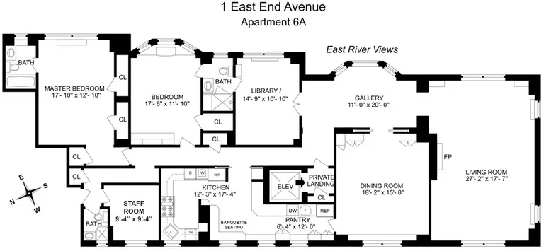 1 East End Avenue, 6A | floorplan | View 23