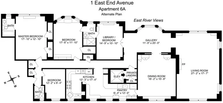 1 East End Avenue, 6A | floorplan | View 24