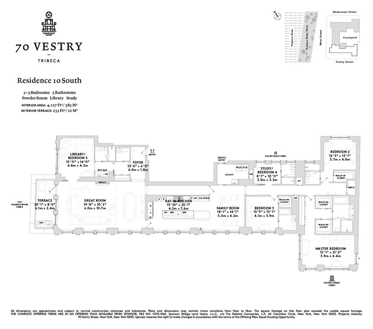 70 Vestry Street, 10S | floorplan | View 7