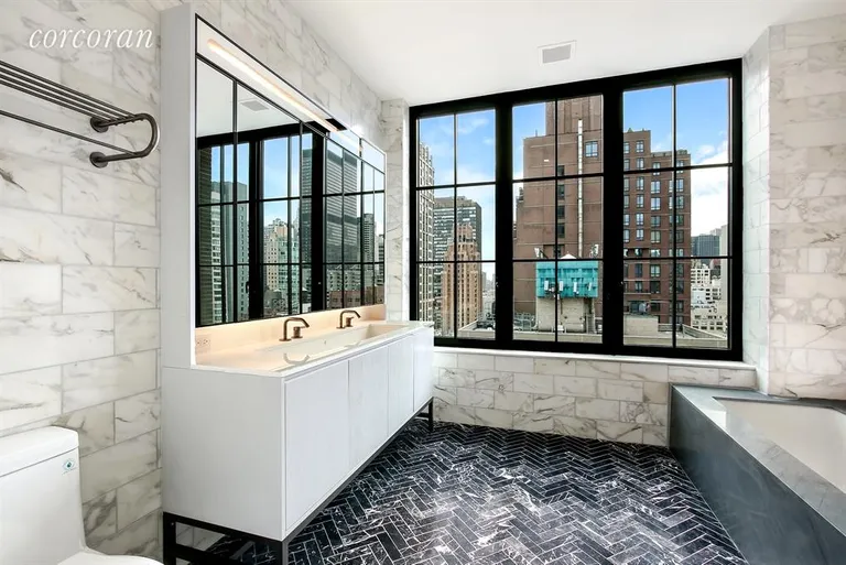 New York City Real Estate | View 959 First Avenue, 15D | Master Bathroom | View 6