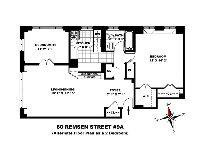 60 Remsen Street, 9A | floorplan | View 8