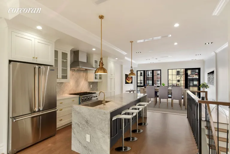 New York City Real Estate | View 861 Lafayette Avenue | Open Kitchen Featuring 10' Waterfall Island | View 2