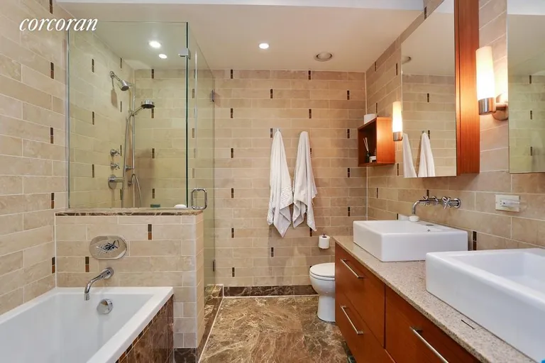 New York City Real Estate | View 500 4th Avenue, 4B | Master Suite with Deep Tub and Glass Shower | View 5
