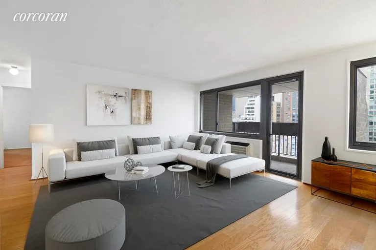 New York City Real Estate | View 90 Gold Street, 23L | 2 Beds, 1 Bath | View 1