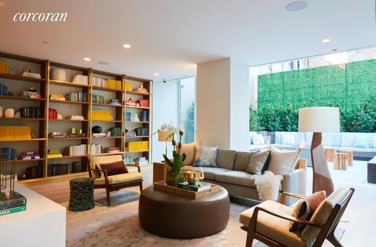 New York City Real Estate | View 305 East 51st Street, PHB | Amenities - Library with Terrace | View 30