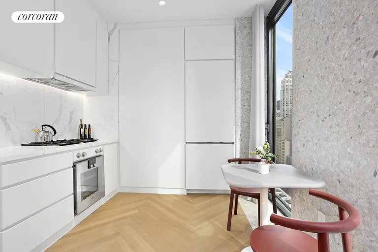 New York City Real Estate | View 16 West 40th Street, 21D | Kitchen with Gaggenau Appliances | View 4
