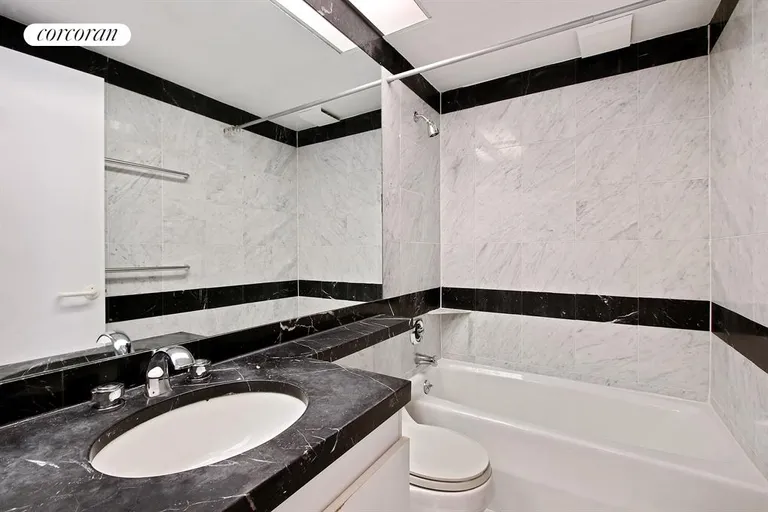 New York City Real Estate | View 150 West 56th Street, 3606 | Marble Bathroom | View 4