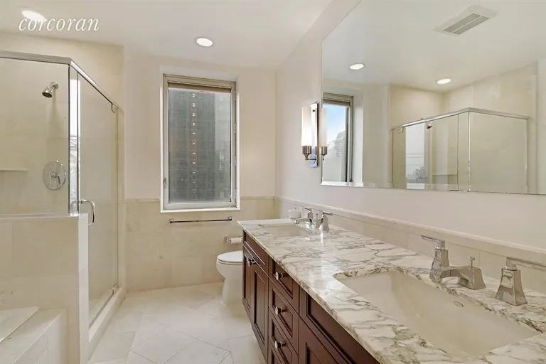 New York City Real Estate | View 401 East 60th Street, 17A | Master Bathroom | View 6