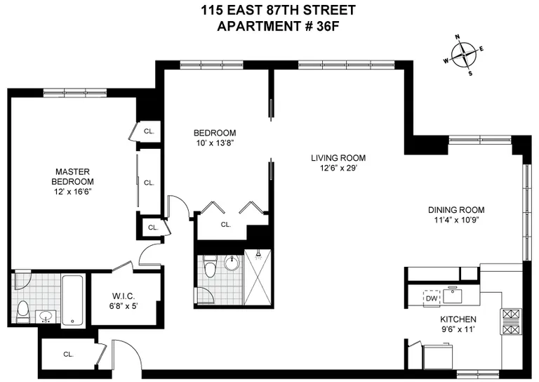 115 East 87th Street , 36F | floorplan | View 9