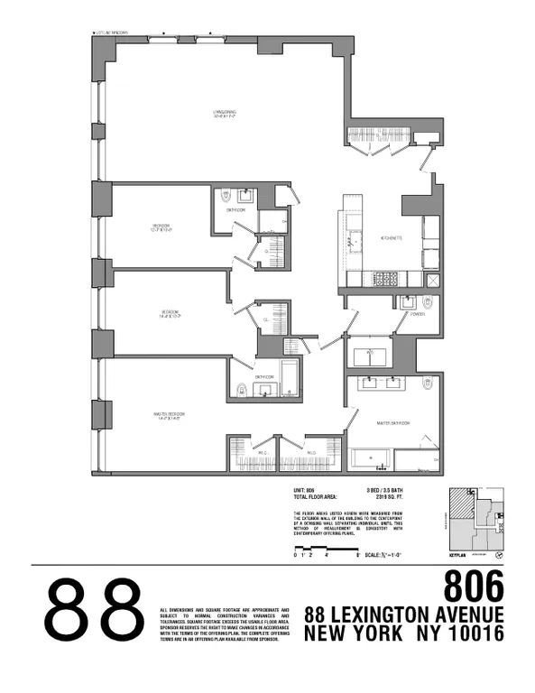 88 Lexington Avenue, 806 | floorplan | View 6