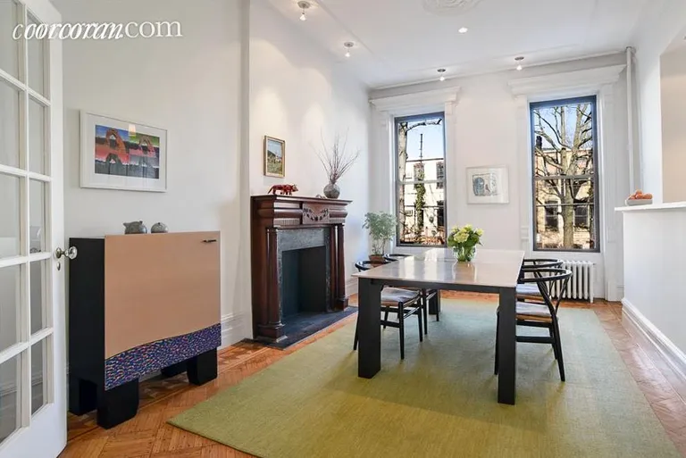 New York City Real Estate | View 477 13th Street | Dining Room overlooking Garden | View 4
