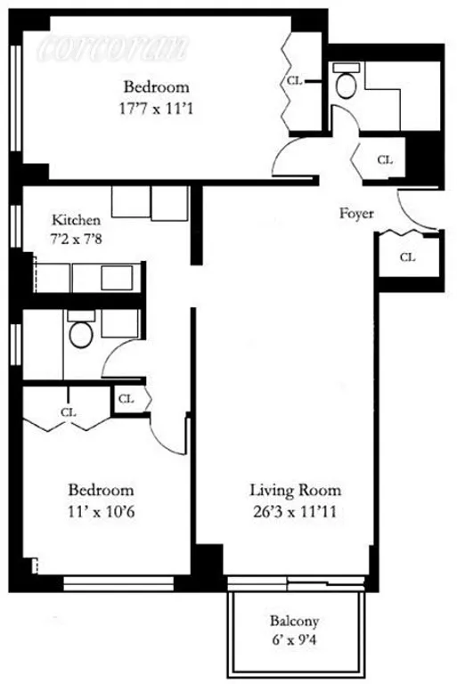 New York City Real Estate | View 301 East 79th Street, 10B | Floor plan | View 9