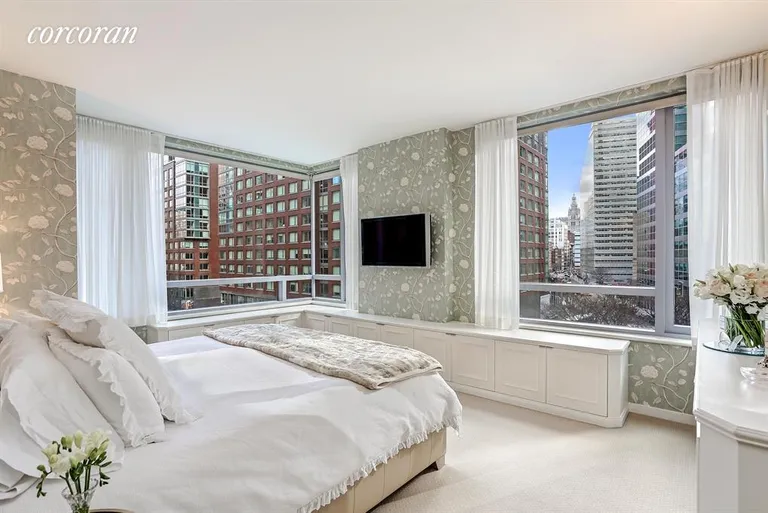 New York City Real Estate | View 2 River Terrace, 5L | Corner Master Bedroom | View 5