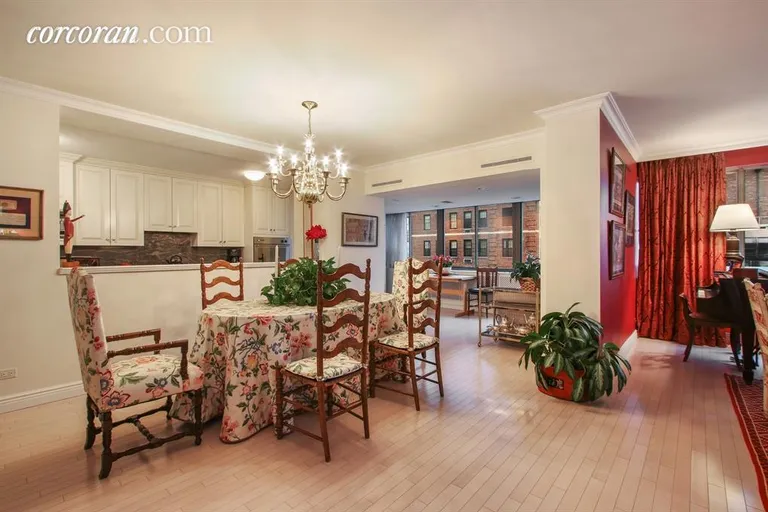 New York City Real Estate | View 35 Sutton Place, 11E | Dining Room open to Living Room, Kitchen, Sun Room | View 2