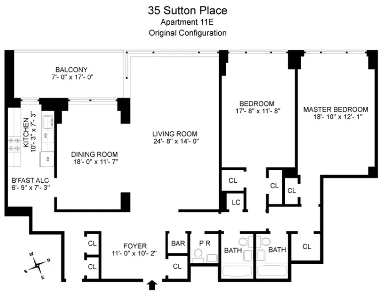 35 Sutton Place, 11E | floorplan | View 16