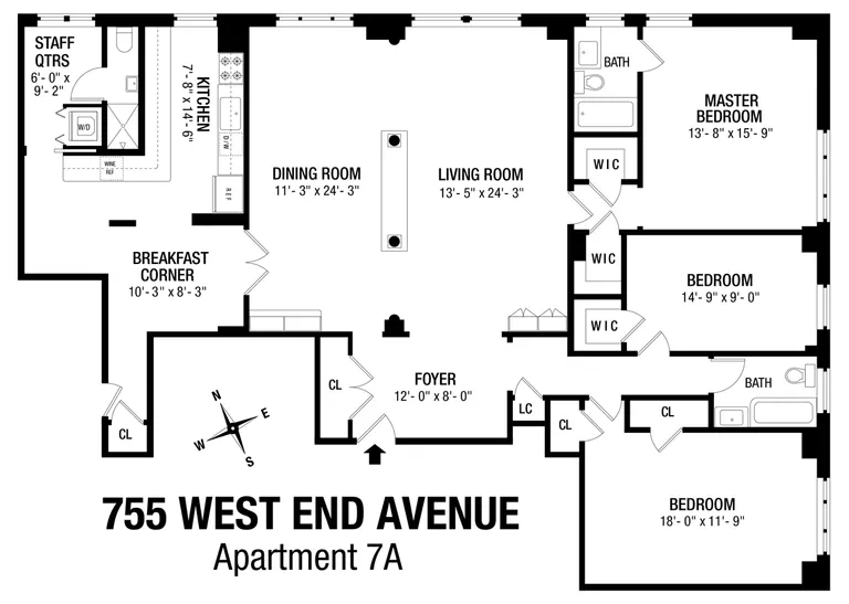 755 West End Avenue, 7A | floorplan | View 10