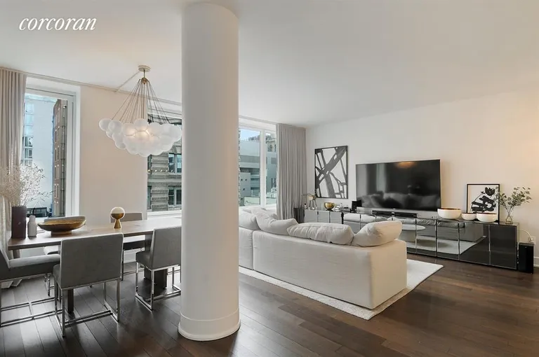 New York City Real Estate | View 5 Franklin Place, 10D | Living Room / Dining Room | View 2