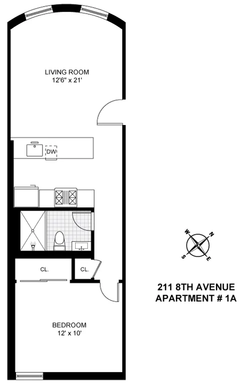 211 8th Avenue, 1A | floorplan | View 9