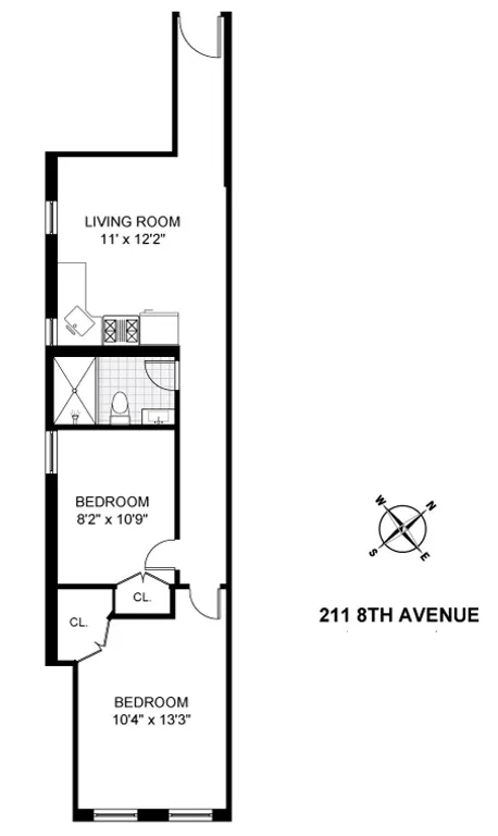 211 8th Avenue, 2D | floorplan | View 17