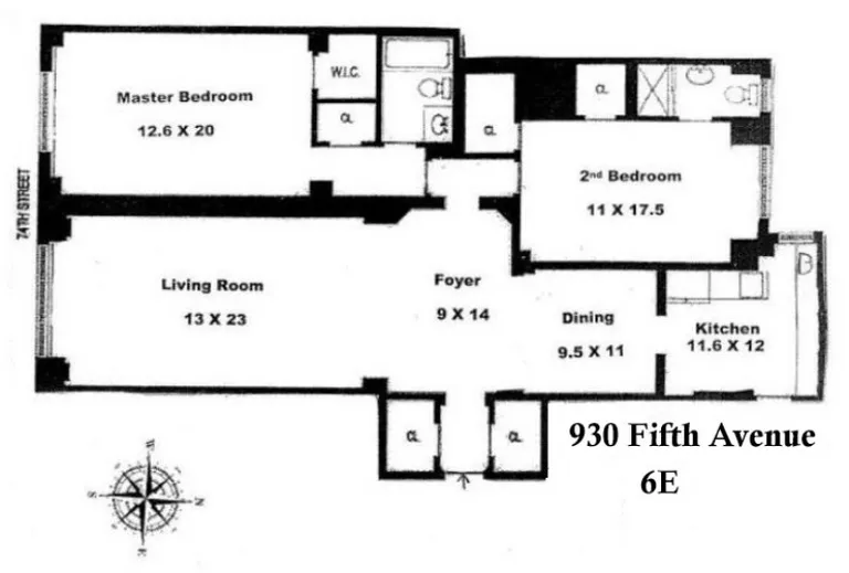 930 Fifth Avenue, 6E | floorplan | View 6