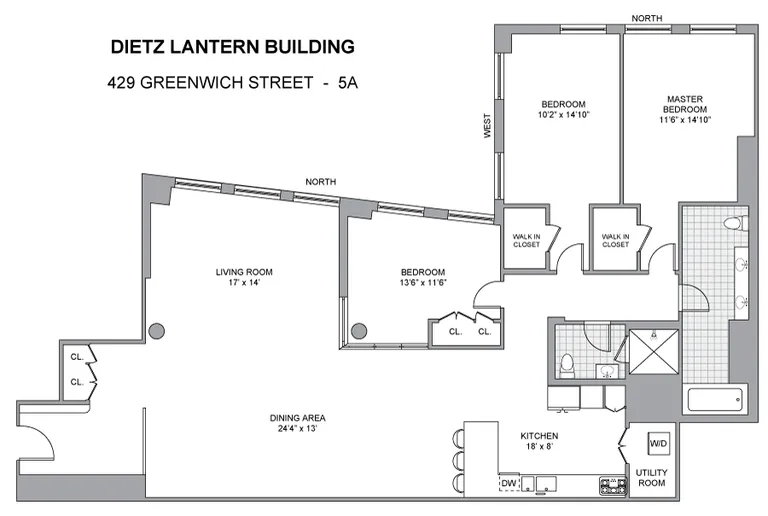 429 Greenwich Street, 5A | floorplan | View 7