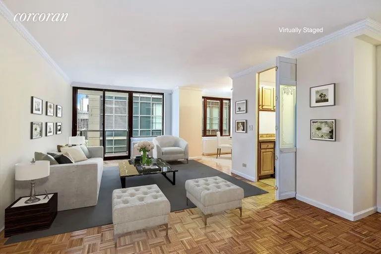 New York City Real Estate | View 161 West 61st Street, 6C | Great Floor Plan! Living Room with Powder Room | View 4
