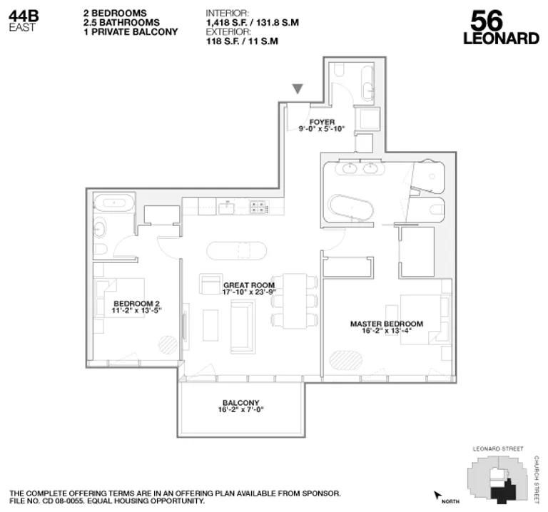 56 Leonard Street, 44B EAST | floorplan | View 6