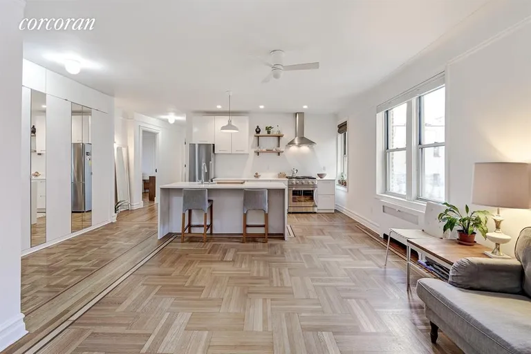 New York City Real Estate | View 8502 Fort Hamilton Parkway, 6E | Living Room / Dining Room/kitchen | View 5