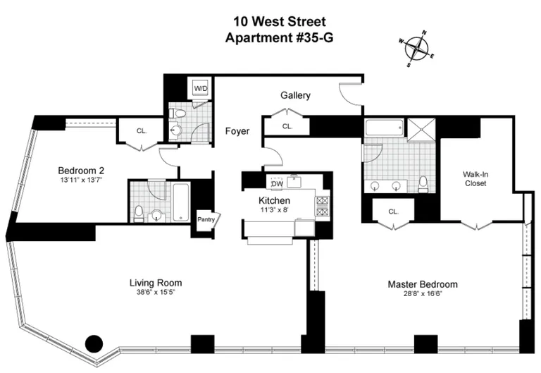 10 West Street, 35G | floorplan | View 18