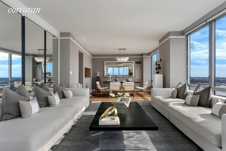New York City Real Estate | View 10 West Street, 35G | Living Room / Dining Room | View 3