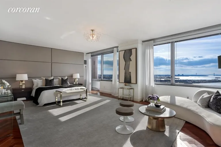 New York City Real Estate | View 10 West Street, 35G | Master Bedroom | View 7