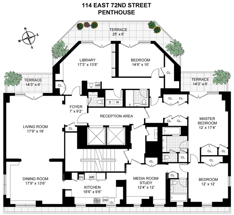 114 East 72nd Street, PH | floorplan | View 11