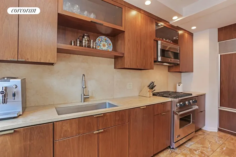 New York City Real Estate | View 45 East End Avenue, 6EF | Kitchen - top quality appliances + stone counters | View 2