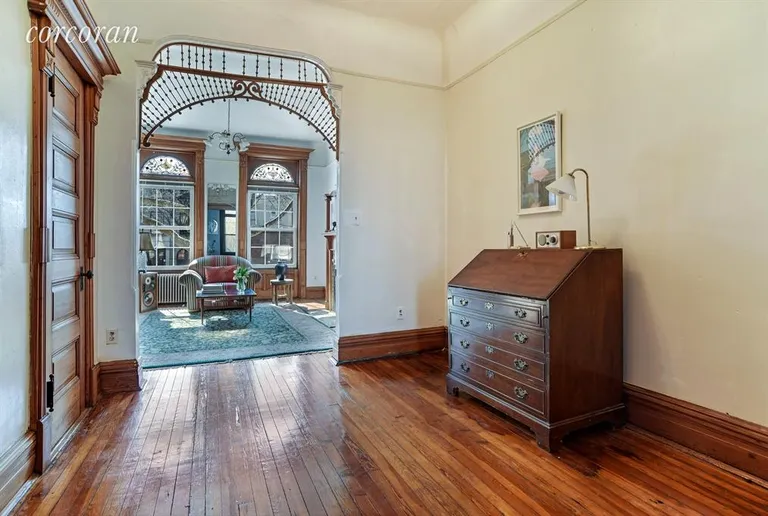 New York City Real Estate | View 345 Gates Avenue | Middle Parlor creating seamless transition | View 3