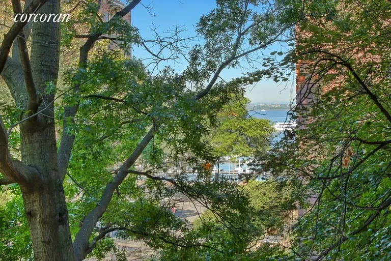 New York City Real Estate | View 25 Remsen Street, 4 | View from the living room to NY Harbor | View 9