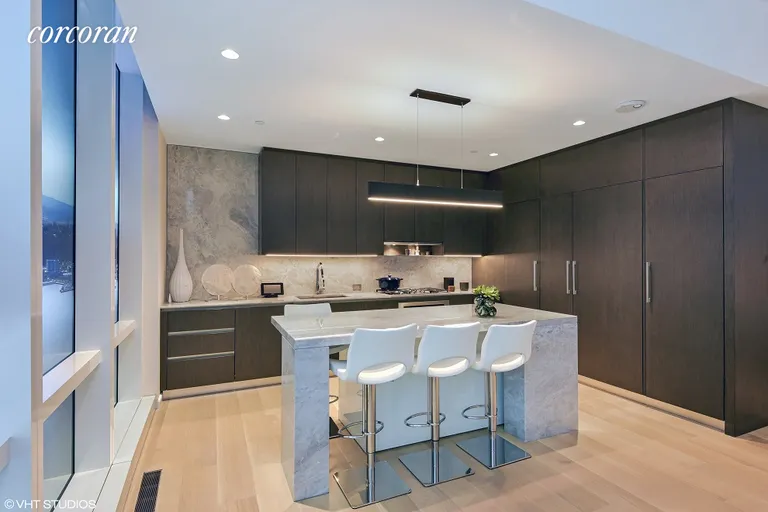 New York City Real Estate | View 15 Hudson Yards, 72A | Contrast Scheme Kitchen | View 3