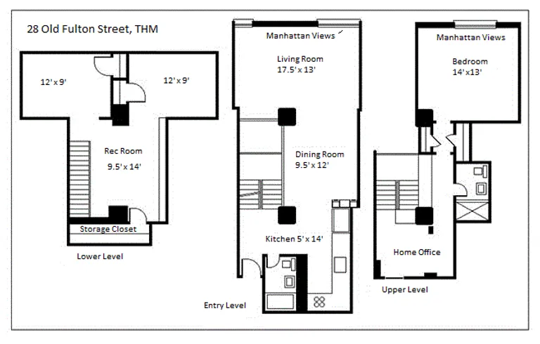 28 OLD FULTON STREET, TH-M | floorplan | View 14