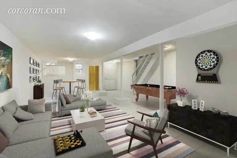 New York City Real Estate | View 1855 Prospect Place | Basement recreation space | View 8