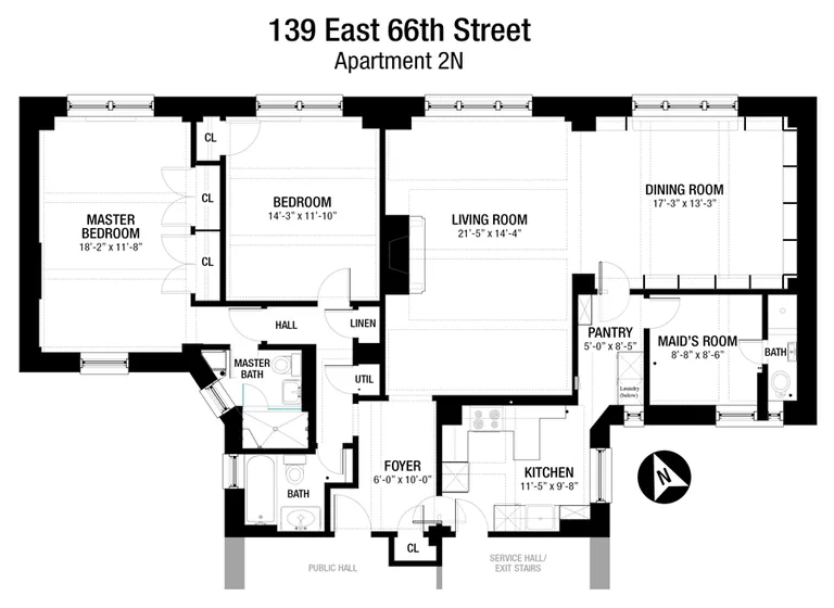 139 East 66th Street, 2N | floorplan | View 12