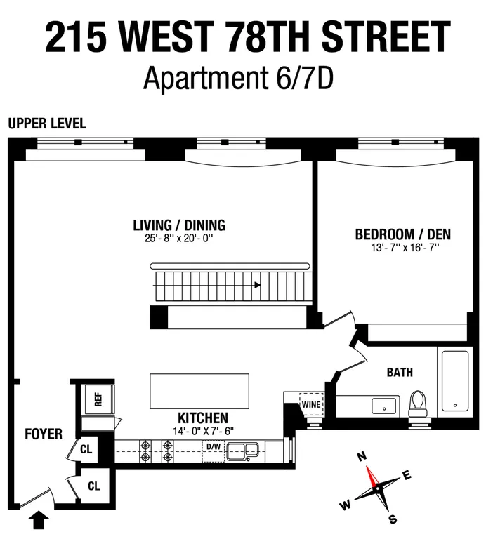 215 West 78th Street, 6-7D | floorplan | View 12