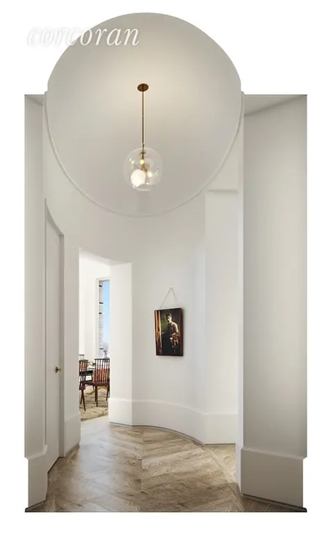 New York City Real Estate | View 180 East 88th Street, 24B | Elliptical gallery with custom plasterwork  | View 3