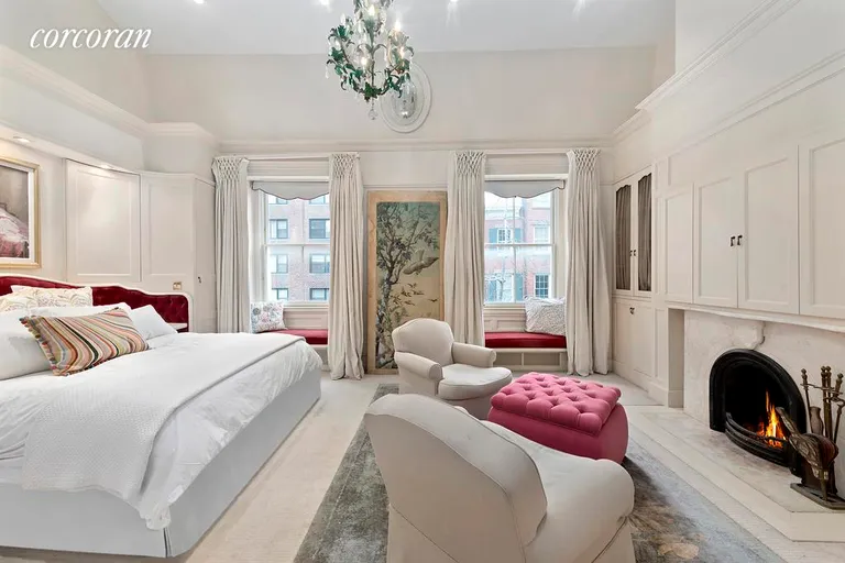 New York City Real Estate | View 48 West 10th Street | Master Bedroom with wood burning fireplace | View 4