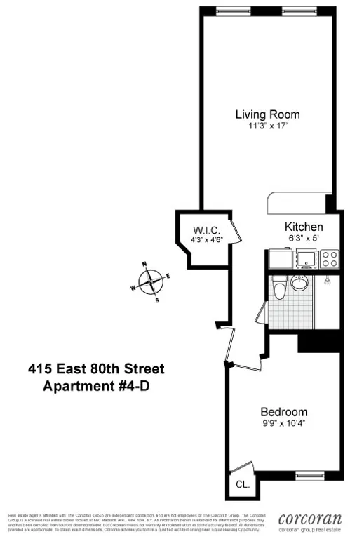 415 East 80th Street, 4D | floorplan | View 5