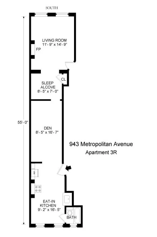 943 Metropolitan Avenue, 3R | floorplan | View 7