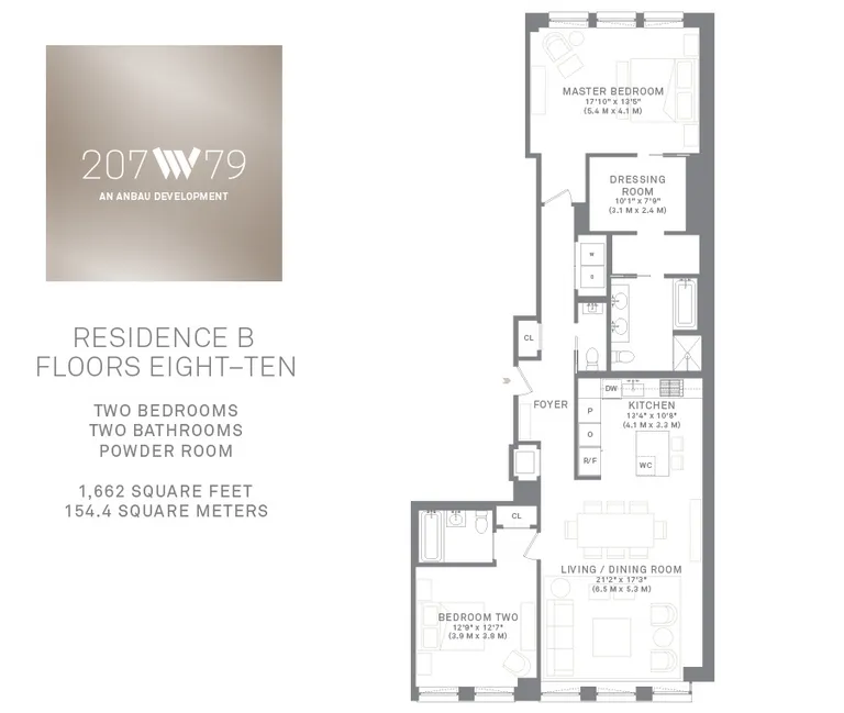 207 West 79th Street, 10B | floorplan | View 7