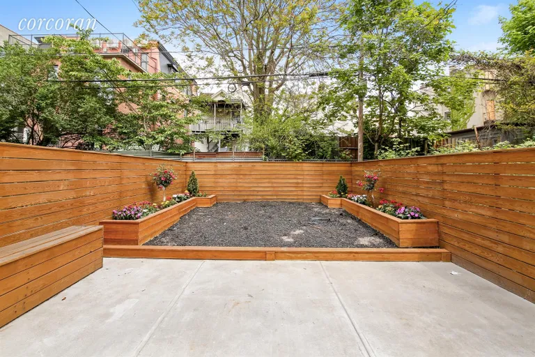 New York City Real Estate | View 347 Gates Avenue, 1 | PRIVATE Finished Back Yard | View 3