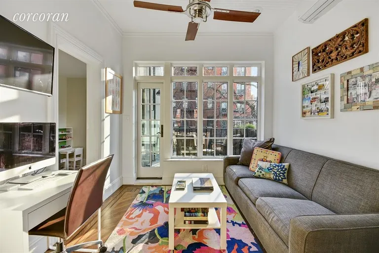 New York City Real Estate | View 198 11th Street | Light and airy sunroom and deck to backyard beyond | View 3