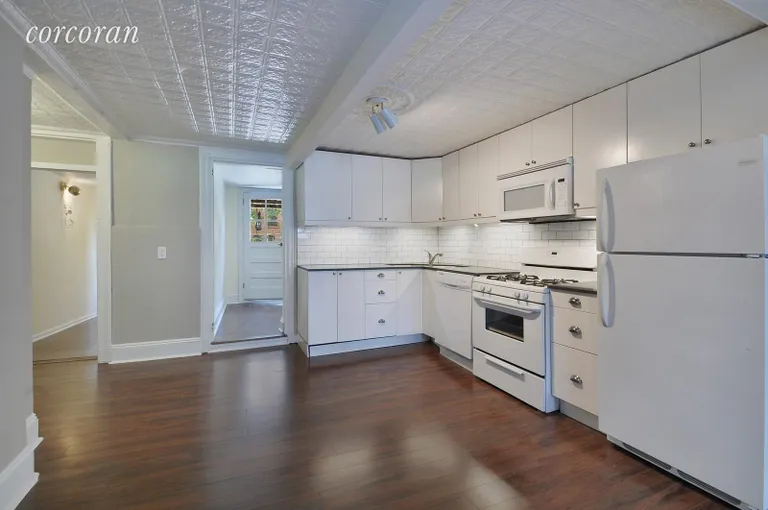 New York City Real Estate | View 198 11th Street | Rental kitchen with dishwasher and bedrooms beyond | View 11
