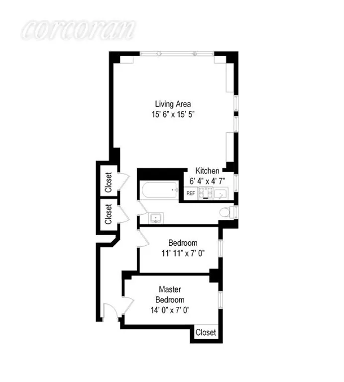New York City Real Estate | View 102 East 22nd Street, 2G | Floor Plan | View 5